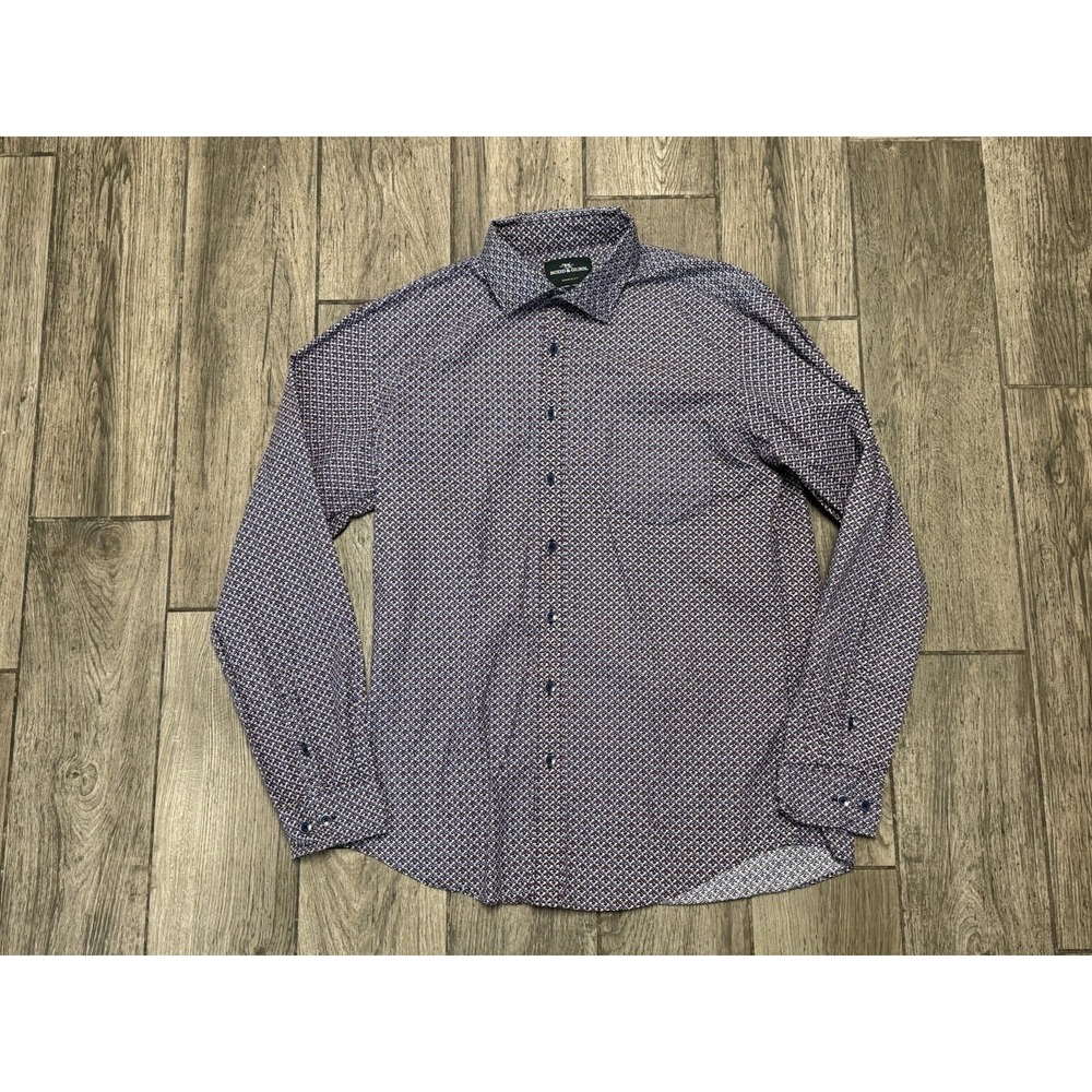Rodd & Gunn Men's Button Shirt Large Long Sleeve Sports Fit Pattern